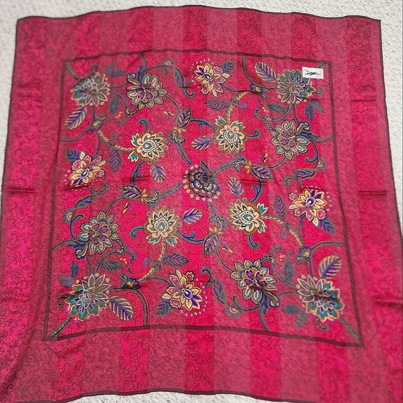 Authentic YSL Large Silk Scarf - Picture 9 of 9